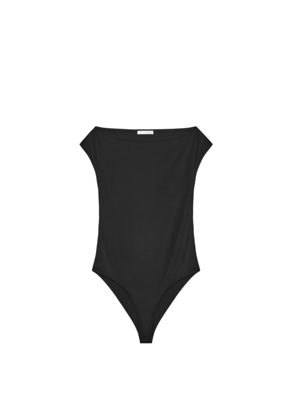 Zara Black Polyamode Boatneck Bodysuit Sz S Ref 3641/700